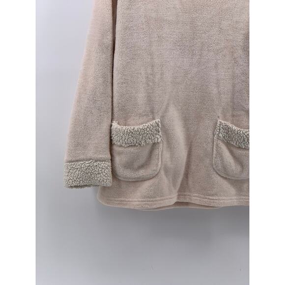 LOVE HIP Women's Light Pink Fleece Sherpa Lined Crewneck Sweater SZ M-L - Picture 7 of 10